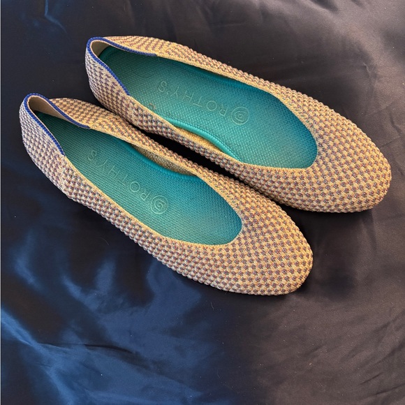 Rothy's Limited Edition Multi-Metallic Square Toe Flat - Picture 2 of 4